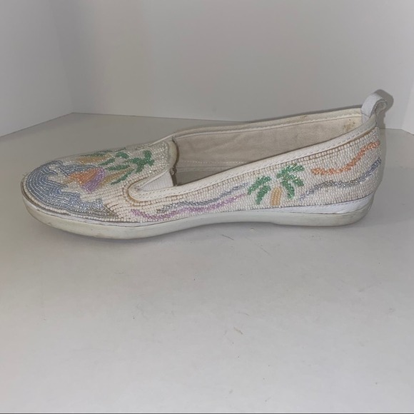 🦬VNTG BEADZ palm tree Espadrilles Sz 7 1/2 - Picture 4 of 7